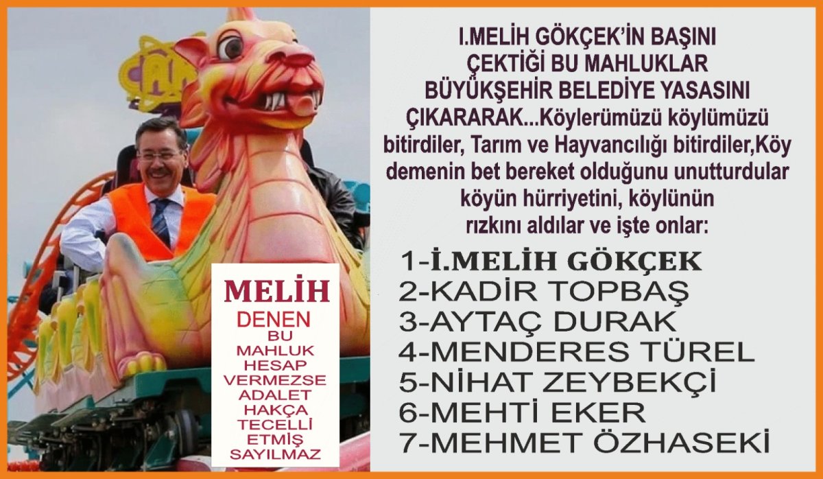 Kirli bir el hem İstanbul'u yaşanmaz şehir yaptı hem de Anadolu'yu mahvetti