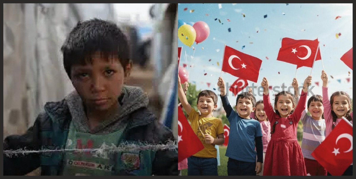 BİRTRAFTA AÇIM DİYE BAĞIRANLAR DİĞER TARAFTA 23 NİSAN KUTLAMALARI