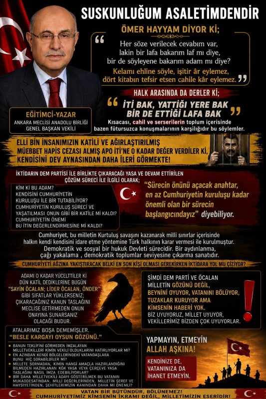 Halk arasında da derler ki ite bak, yattığı yere bak bir de ettiği lafa bak derler