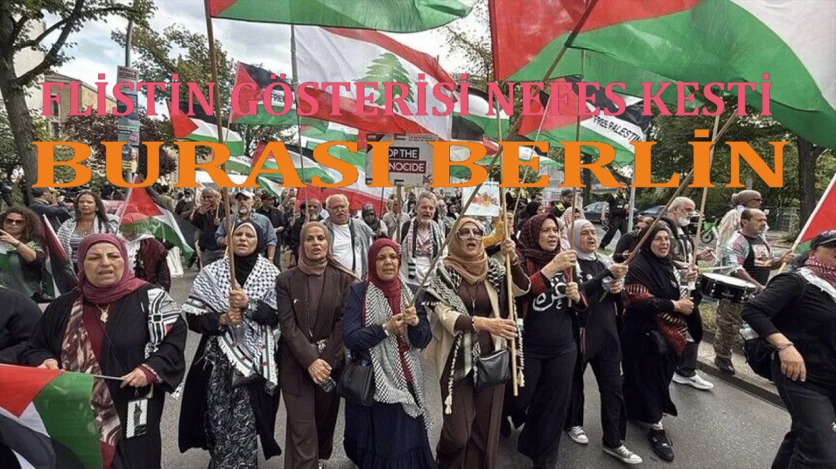 Almanya'nın başkenti Berlin'de Filistin'e destek gösterisi düzenlendi.